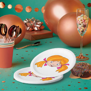 Assiettes En Carton Visage des filles