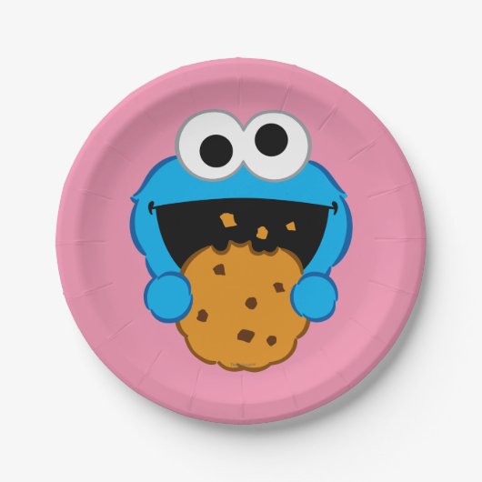 Assiettes En Carton Visage du cookie (Devant)