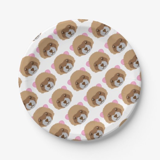 Assiettes En Carton visage mignon de furet (Devant)