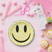 Assiettes En Carton Visage souriant éclaboussé (Fête)