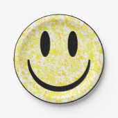 Assiettes En Carton Visage souriant éclaboussé (Devant)