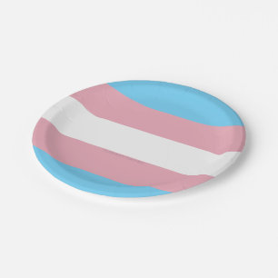 Assiettes En Carton Visibilité du drapeau de fierté transgenre de Slip