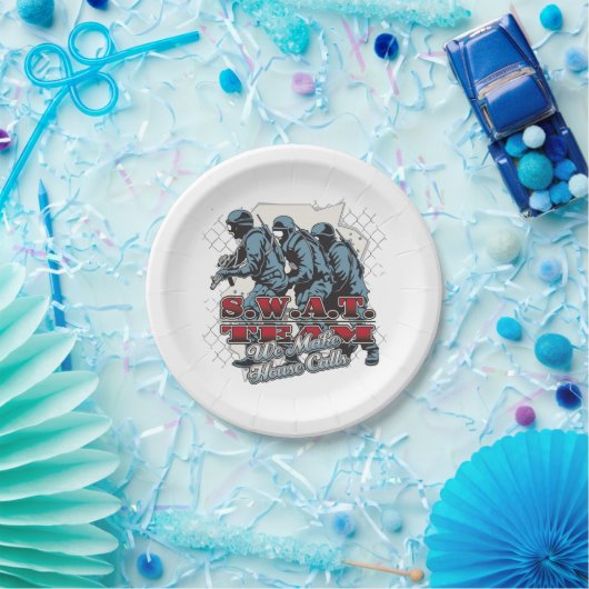 Assiettes En Carton Visites à domicile d'équipe de choc (Fête)