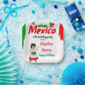 Assiettes En Carton Viva Mexico Fille 00e fête d'anniversaire (Fête)