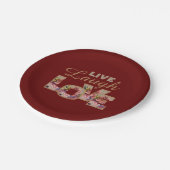 Assiettes En Carton Vivant, rire, amour (Angle)