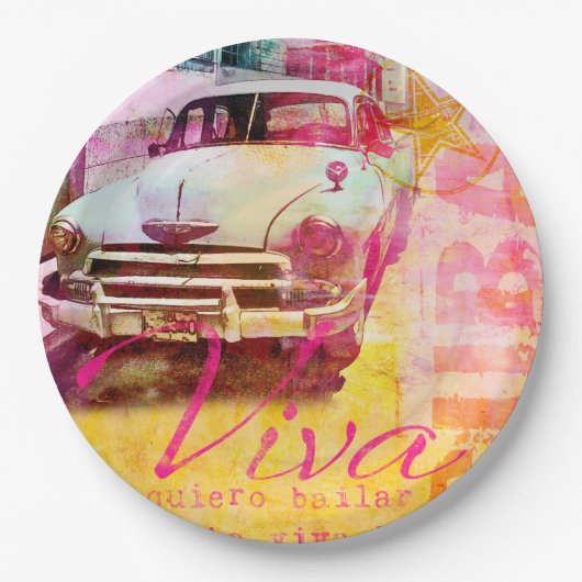Assiettes En Carton Vivats Cuba (Devant)