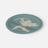 Assiettes En Carton Vive L'amour Plaques de papier cupide (Angle)