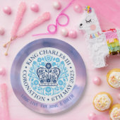 Assiettes En Carton Vive Le Roi et la Reine - Coronation. Modifiable. (Fête)