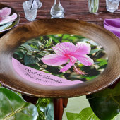 Assiettes En Carton Vivid Hibiscus rose tropical Personnalisé