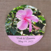 Assiettes En Carton Vivid Hibiscus rose tropical Personnalisé