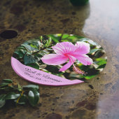 Assiettes En Carton Vivid Hibiscus rose tropical Personnalisé