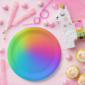Assiettes En Carton Vivid Rainbow Ombre fête d'anniversaire (Fête)