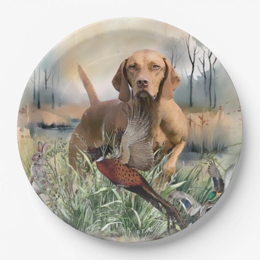 Assiettes En Carton Vizsla, Art (Devant)