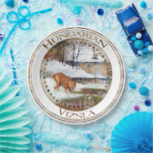 Assiettes En Carton Vizsla hongroise, canards de chasse en hiver (Fête)