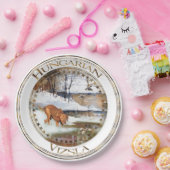 Assiettes En Carton Vizsla hongroise, canards de chasse en hiver (Fête)