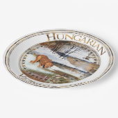 Assiettes En Carton Vizsla hongroise, canards de chasse en hiver (Angle)