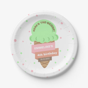 Assiettes En Carton Voici la glace mint birthday sucré