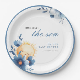 Assiettes En Carton Voici le Baby shower du Fils