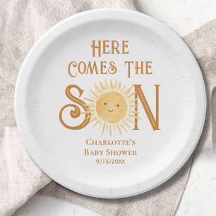 Assiettes En Carton Voici le Baby shower du garçon The Son Sunshine