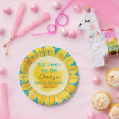 Assiettes En Carton Voici le Baby shower Son Boy Blue Sunshine (Fête)