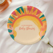 Assiettes En Carton Voici le Baby shower Son Jaune soleil