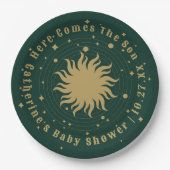 Assiettes En Carton Voici Le Fils | Baby shower céleste (Devant)