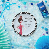 Assiettes En Carton "Voici ton gâteau ! J'espère que tu t'étoufferas d (Fête)