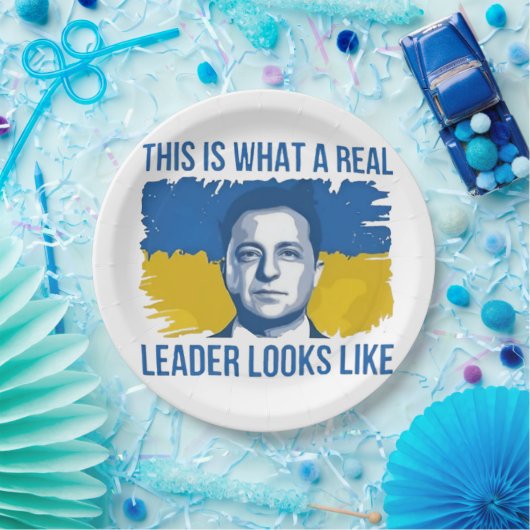 Assiettes En Carton Voilà à quoi ressemble un vrai dirigeant ukrainien (Fête)