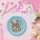 Assiettes En Carton Voile Bear 3 ans Plaques papier Anniversaire (Fête)