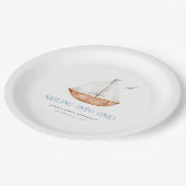 Assiettes En Carton Voile Dans Un Anniversaire Nautique (Angle)