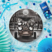 Assiettes En Carton Voiture antique (Fête)