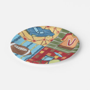 Assiettes En Carton Voiture, Jersey, Football et Kit Drum