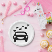 Assiettes En Carton Voiture musicale (Fête)