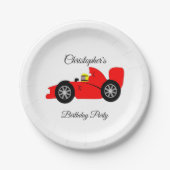 Assiettes En Carton Voiture Red Racing (Devant)