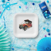 Assiettes En Carton Voiture Vintage (Fête)