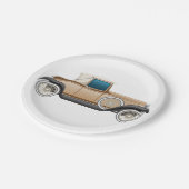 Assiettes En Carton Voiture Vintage (Angle)