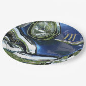 Assiettes En Carton Voiture Vintage Bleue 1957 Chevy (Angle)