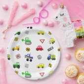 Assiettes En Carton Voitures, Camions, Signes de circulation Fête d'an (Fête)