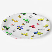 Assiettes En Carton Voitures, Camions, Signes de circulation Fête d'an (Angle)