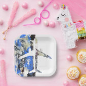 Assiettes En Carton Vol Abstrait par Michael Moffa (Fête)