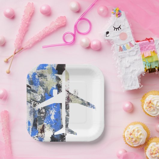 Assiettes En Carton Vol Abstrait par Michael Moffa (Fête)