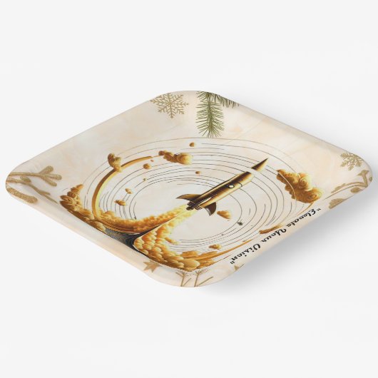 Assiettes En Carton "Vol Aurora" (Angulaire)