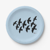 Assiettes En Carton Vol de pigeons (Devant)