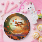 Assiettes En Carton Vol Halloween Witch (Fête)