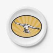 Assiettes En Carton Vol Retro Hawk (Devant)