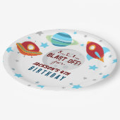 Assiettes En Carton Vol spatial off 4e anniversaire (Angle)