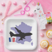 Assiettes En Carton Vol vers la France (Fête)