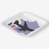 Assiettes En Carton Vol vers la France (Angulaire)