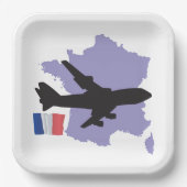 Assiettes En Carton Vol vers la France (Recto)