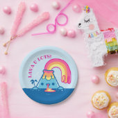 Assiettes En Carton Volcan de Kawaii (Fête)